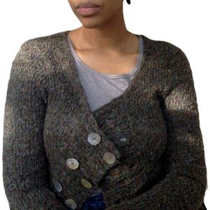 Green Boho Long Cardigan